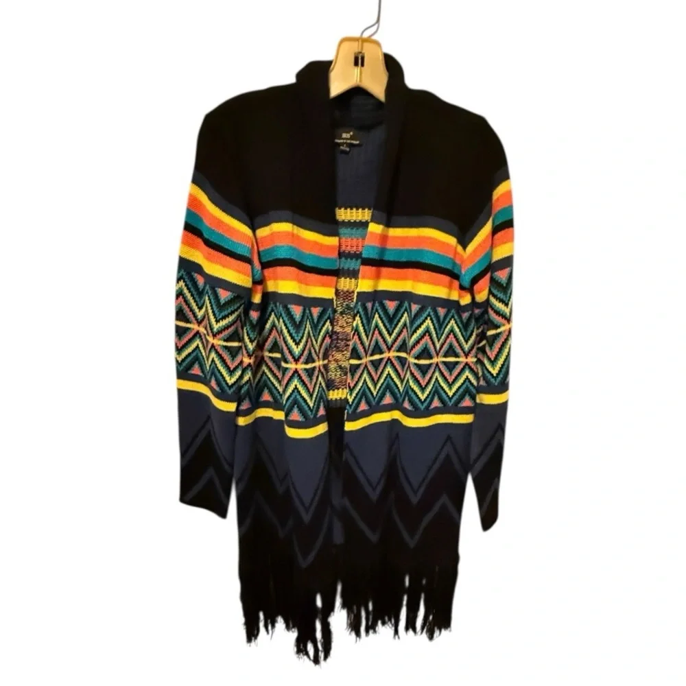 Iris Cardigan Sweater with Fringe - Picture 1 of 6